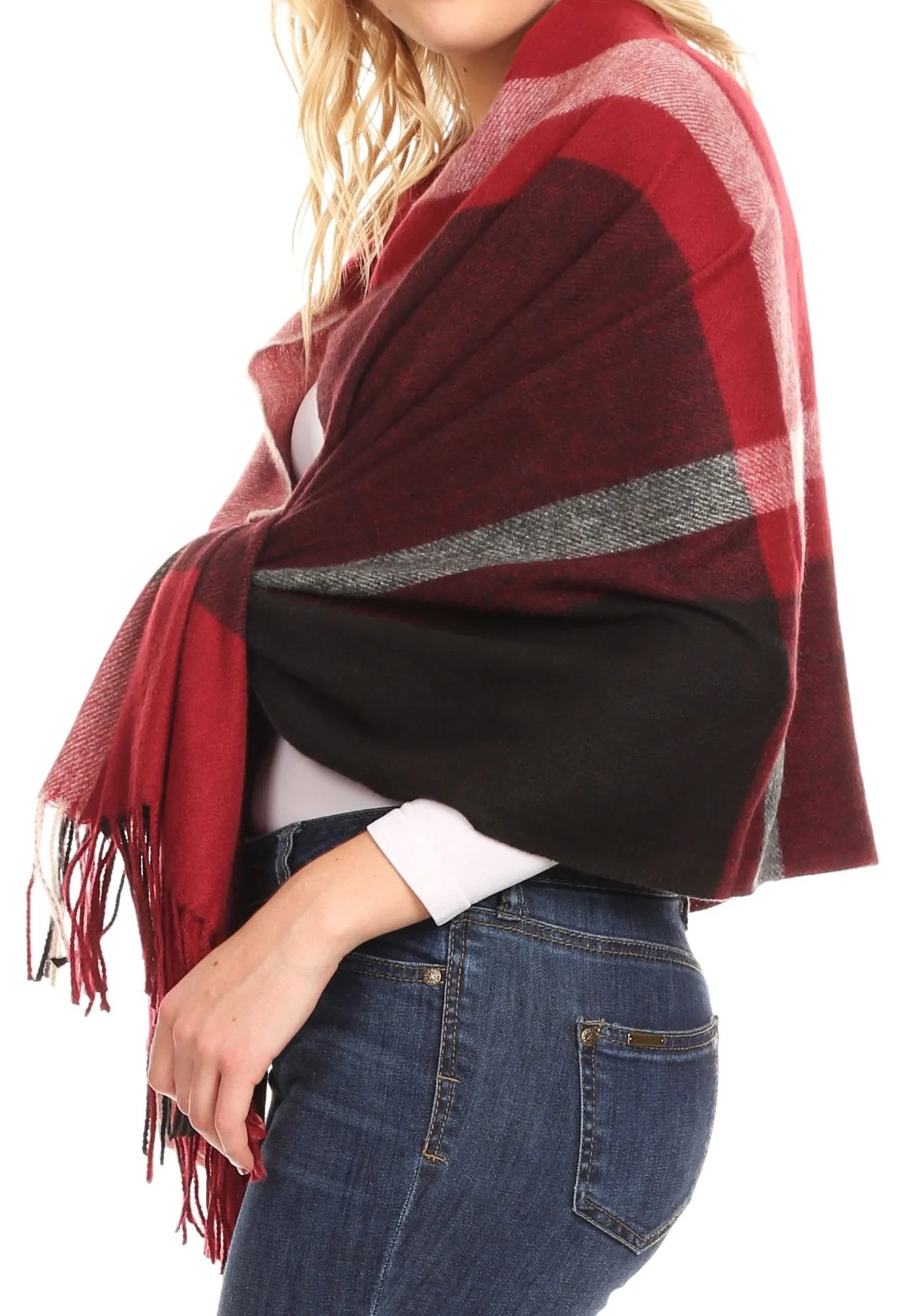 Sakkas Iris Warm Super Soft Cashmere Feel Pashmina Shawl  / Scarf with Fringes