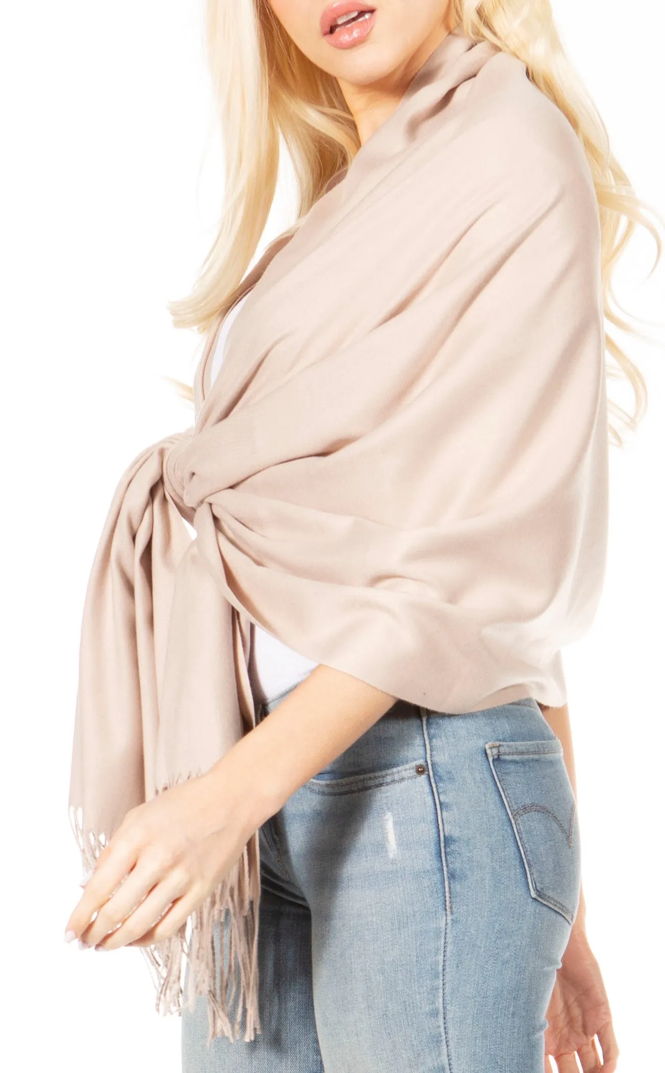 Sakkas Iris Warm Super Soft Cashmere Feel Pashmina Shawl  / Scarf with Fringes