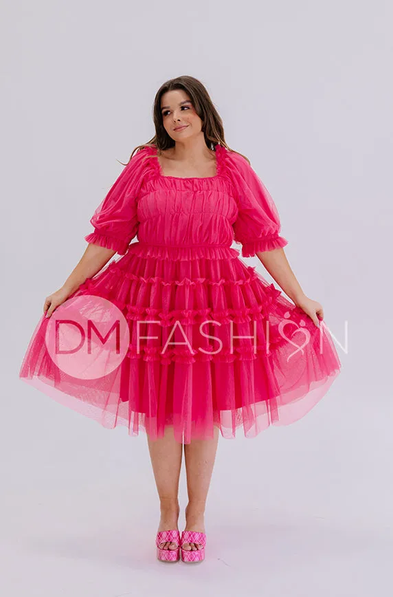 Sasha Carnation Pink Dress - DM Exclusive - Maternity Friendly