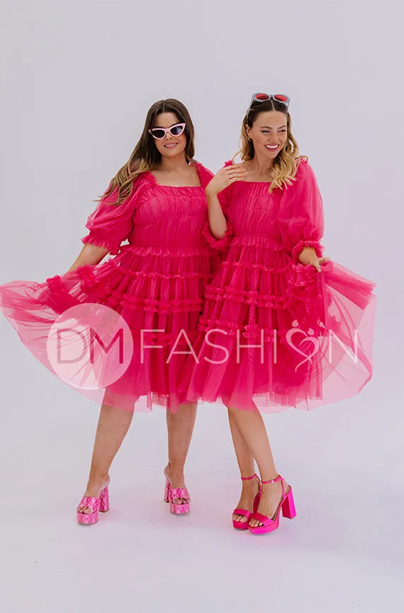 Sasha Carnation Pink Dress - DM Exclusive - Maternity Friendly