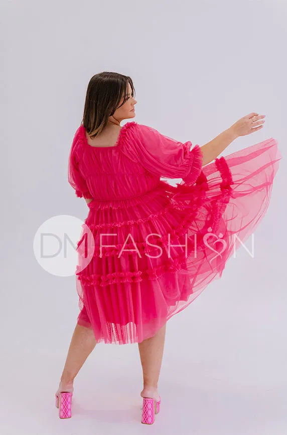 Sasha Carnation Pink Dress - DM Exclusive - Maternity Friendly