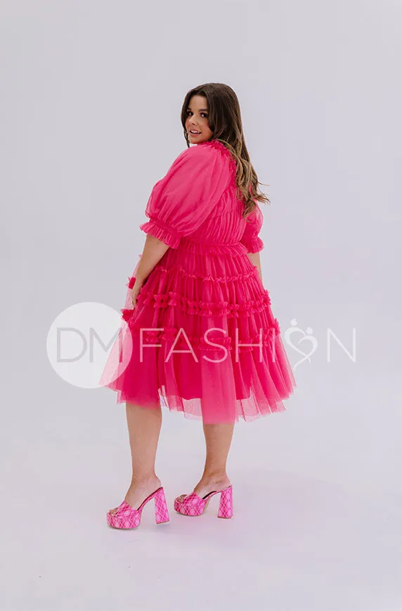 Sasha Carnation Pink Dress - DM Exclusive - Maternity Friendly