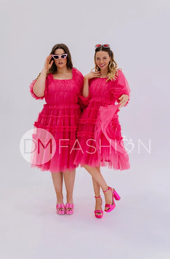 Sasha Carnation Pink Dress - DM Exclusive - Maternity Friendly