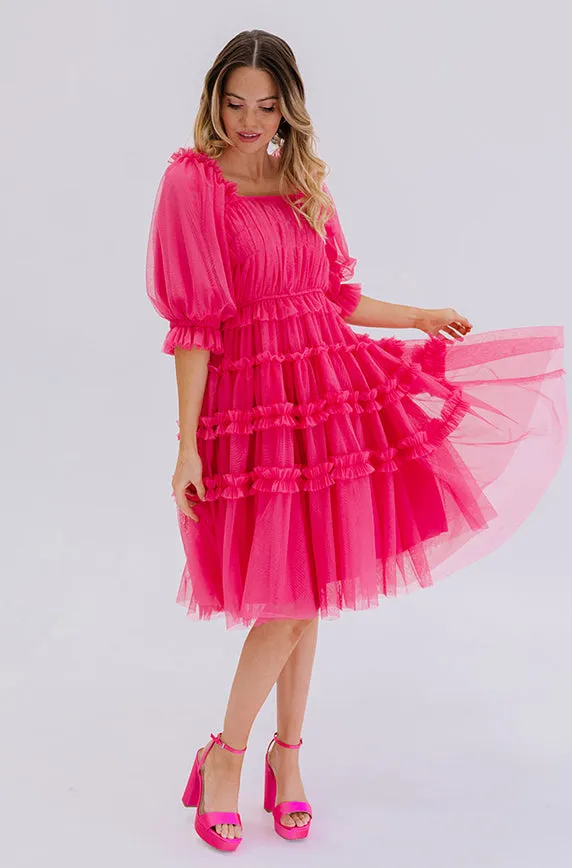 Sasha Carnation Pink Dress - DM Exclusive - Maternity Friendly