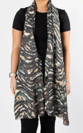 Scarf | Abstract Tiger | Teal