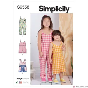 Simplicity Pattern S9558 Girl' Dungarees / Jumpsuits