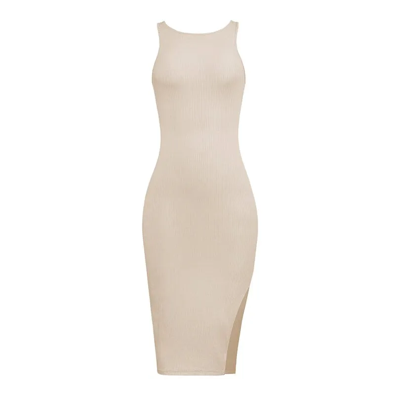 Sleeveless Sexy Wrap Hip Dress