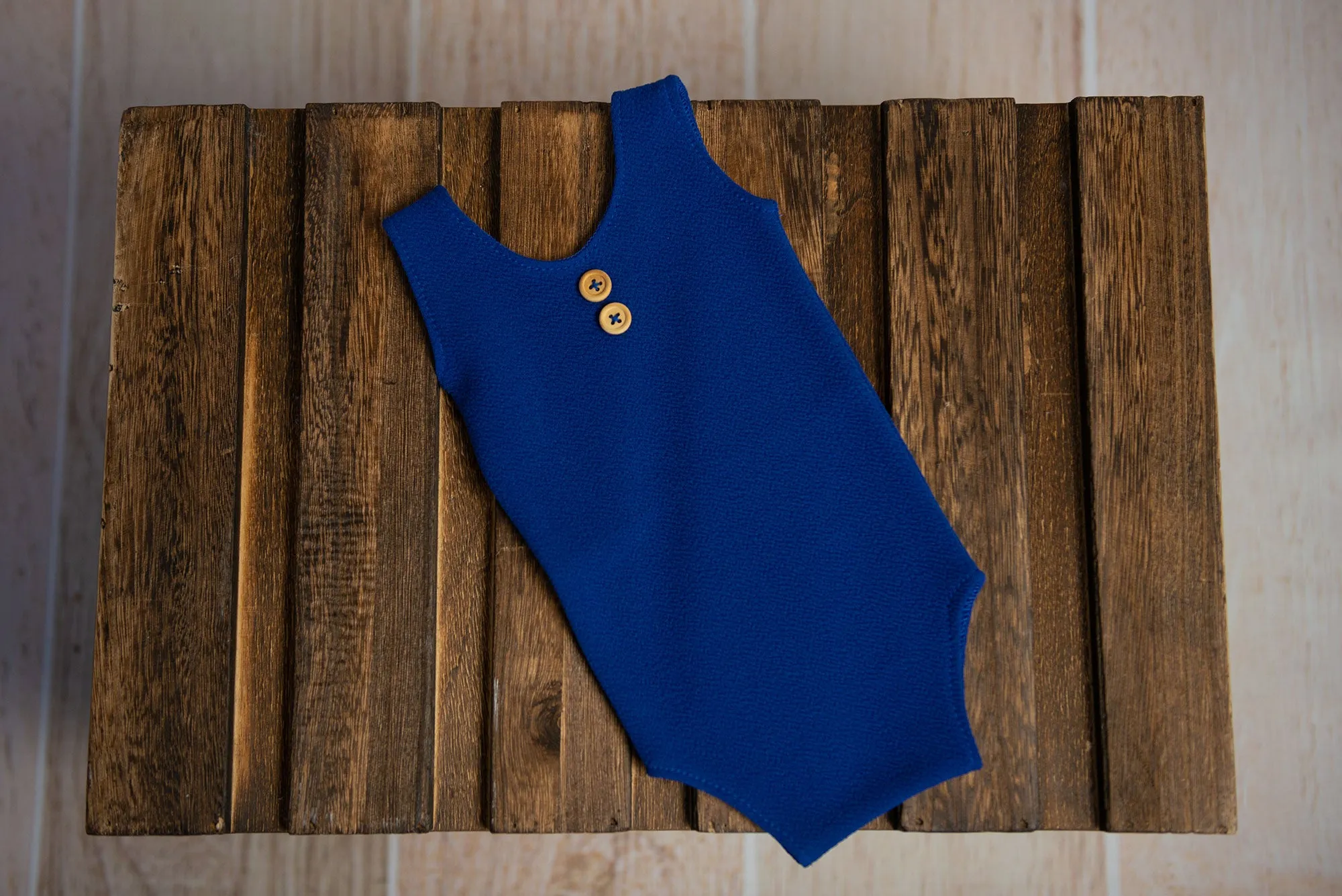 Sleeveless Stitch Romper - Textured - New Navy