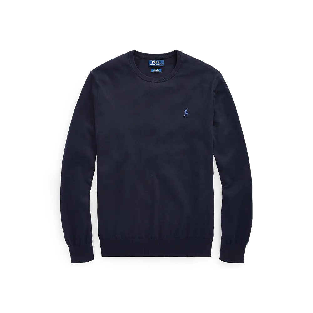 Slim Fit Cotton Sweater - Hunter Navy