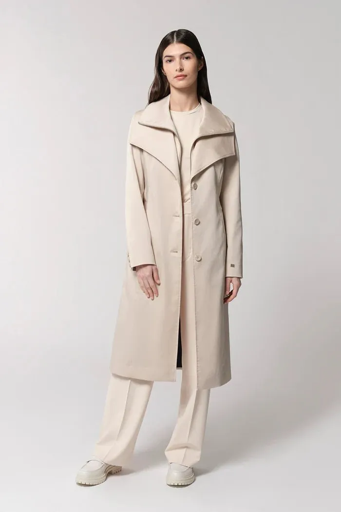 SOIA&KYO ILANA-T - Slim-Fit Trench With Bib Collar