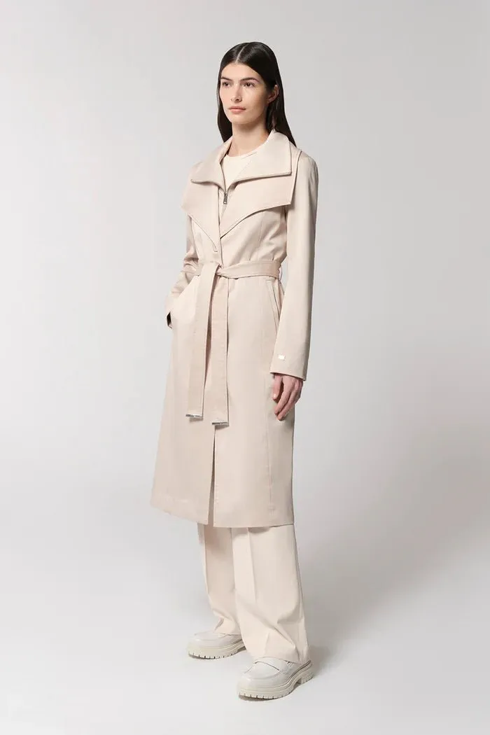 SOIA&KYO ILANA-T - Slim-Fit Trench With Bib Collar