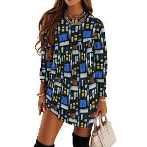 Star Wars Droids Long Sleeve Patchwork T-shirt Dress