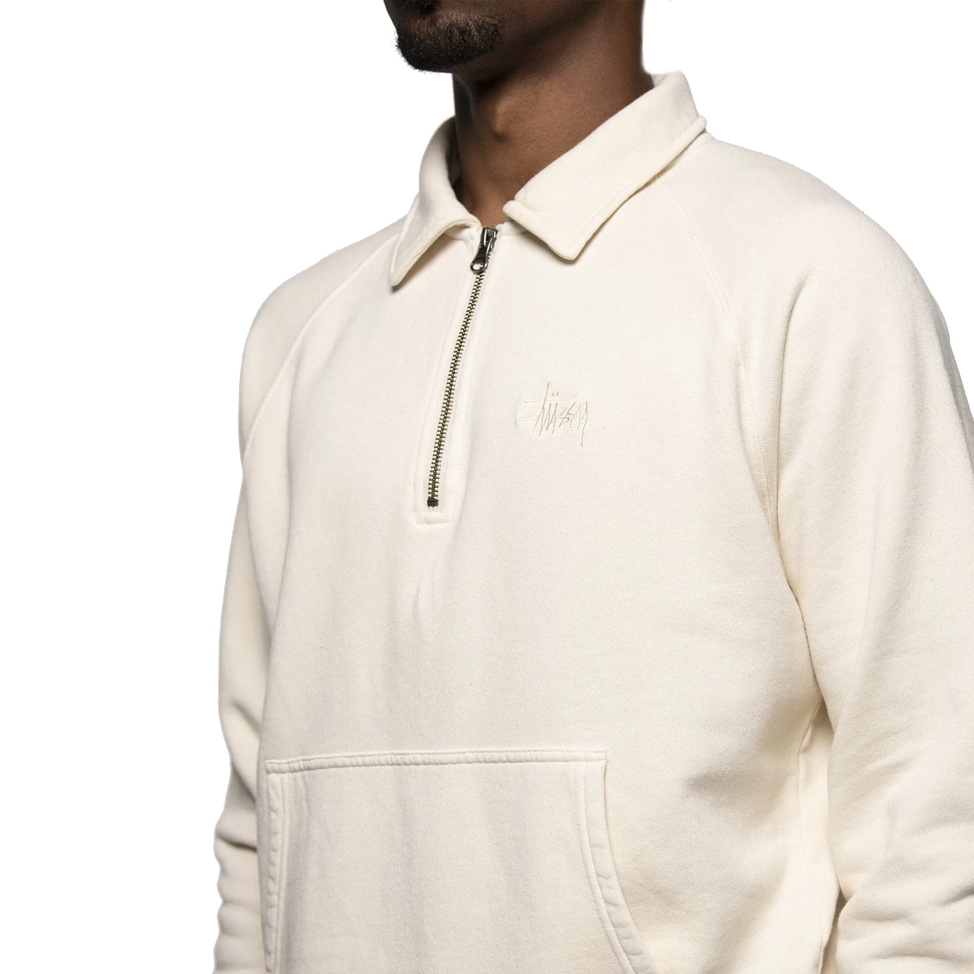 Stussy Polo Zip Fleece Beige