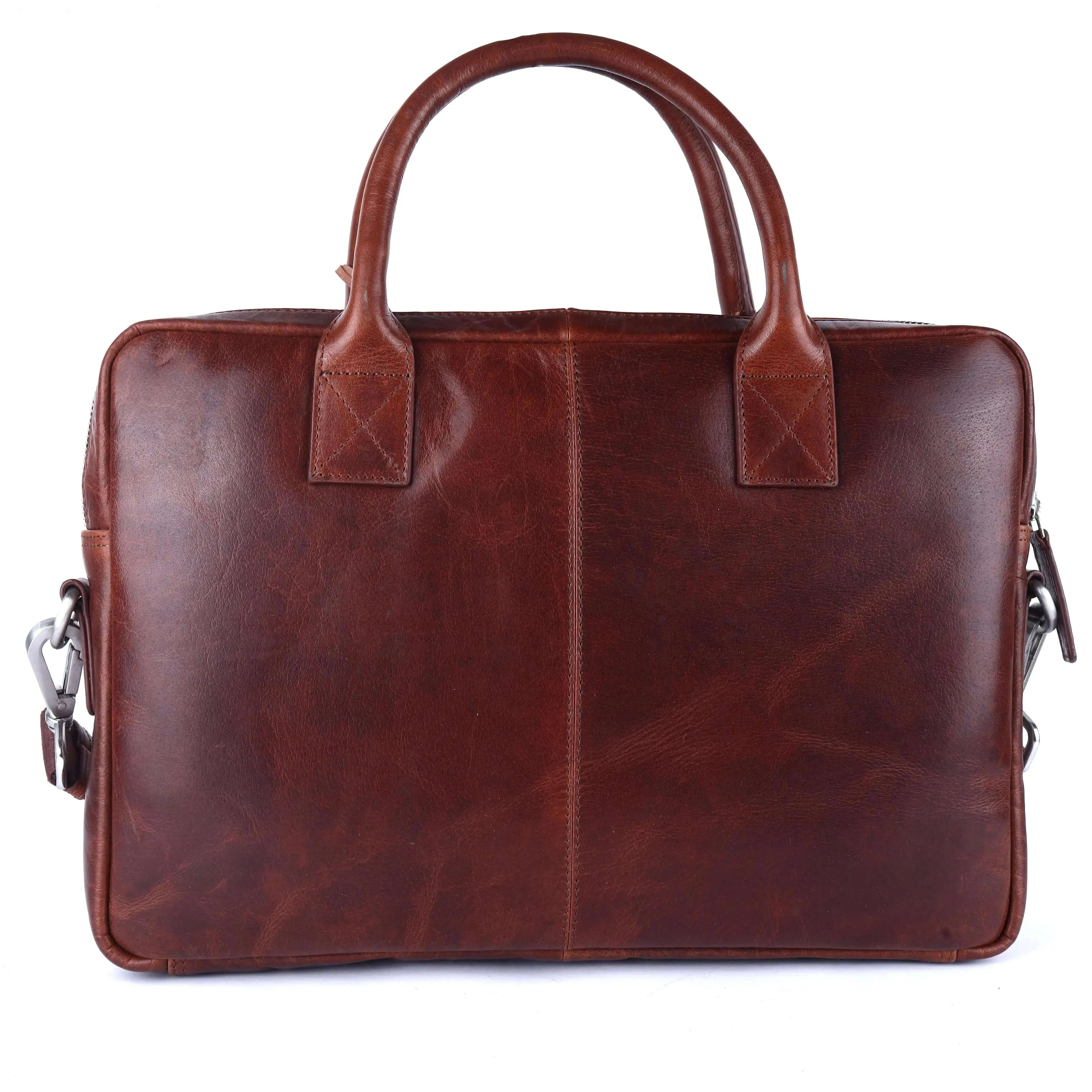 Stylish Brown Laptop Bag for Men: 31x38x5.5 cm Dimensions