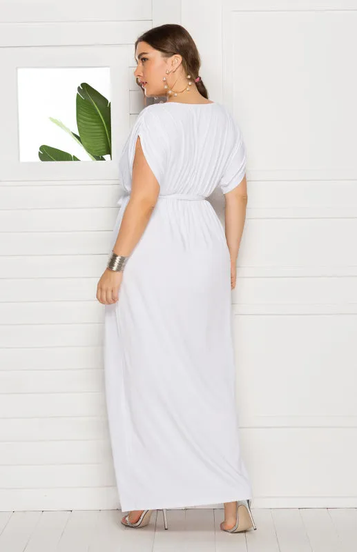 Stylish Maternity Solid Knit Everyday Dress for Spring-Summer