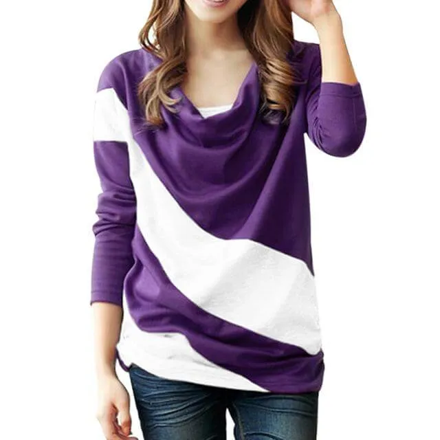 Stylish Polo Autumn Long Sleeve Blouse