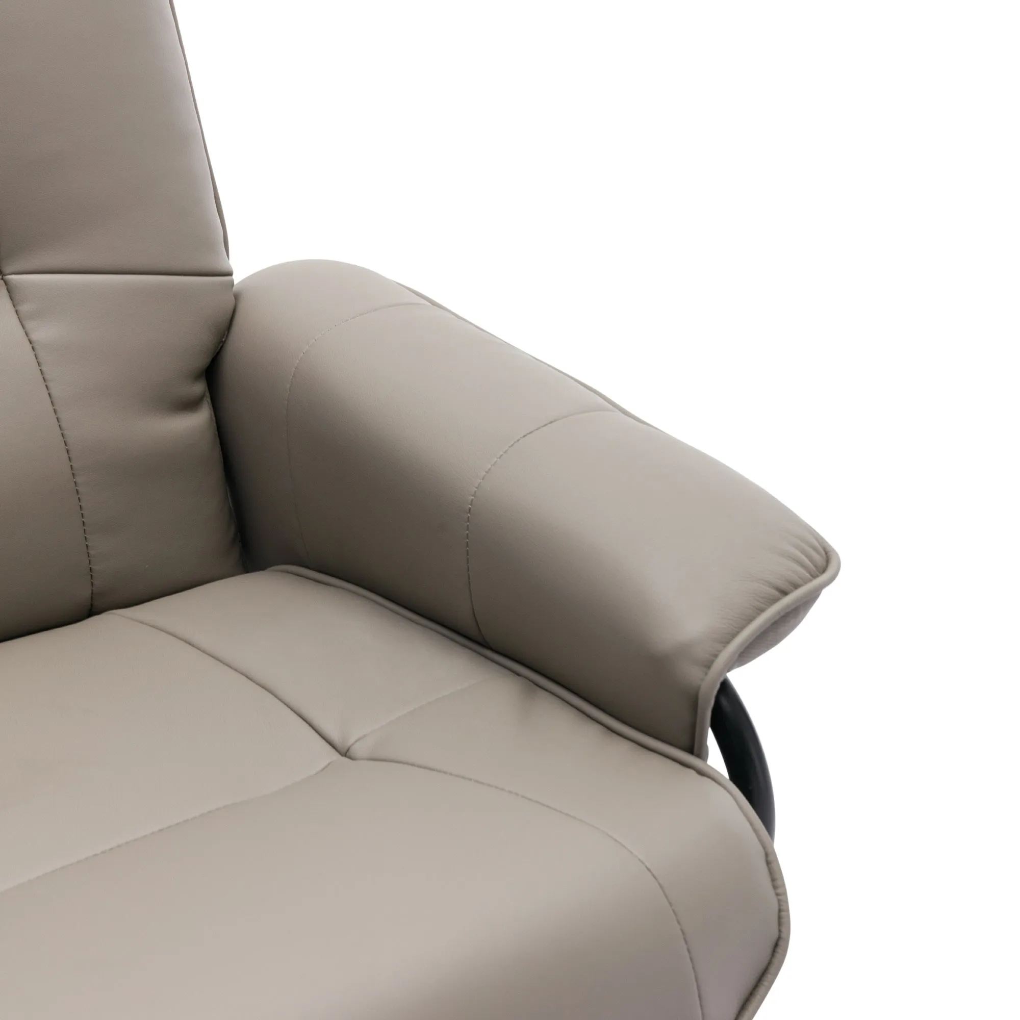 SwivelCraft 360: Luxe Faux Leather Recliner