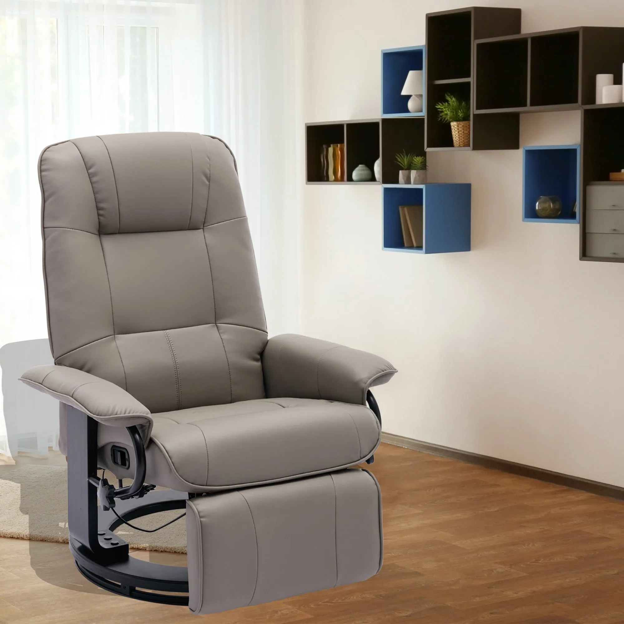 SwivelCraft 360: Luxe Faux Leather Recliner