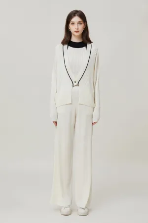 Sylphide | Sian White Wool Blend Pants