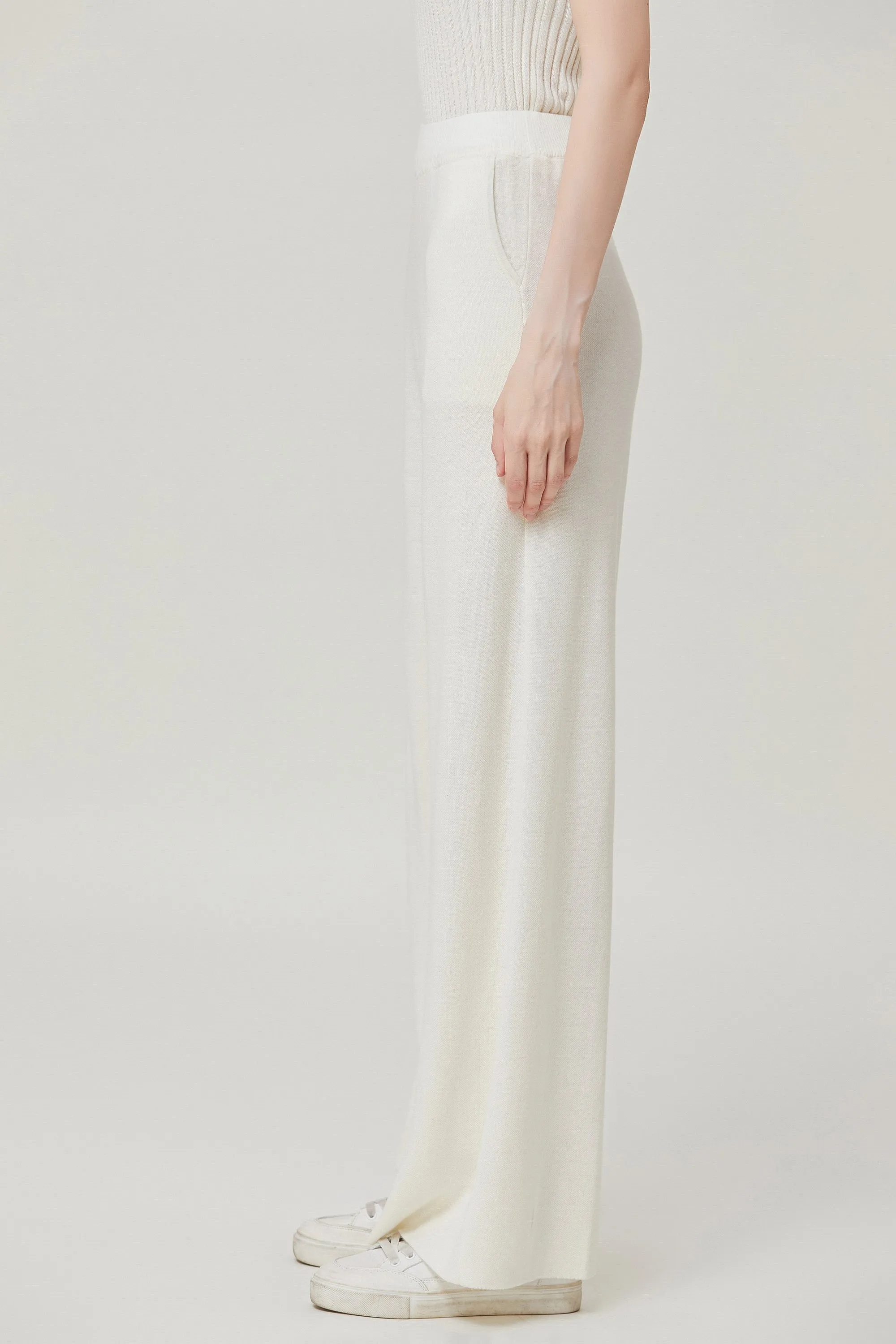 Sylphide | Sian White Wool Blend Pants