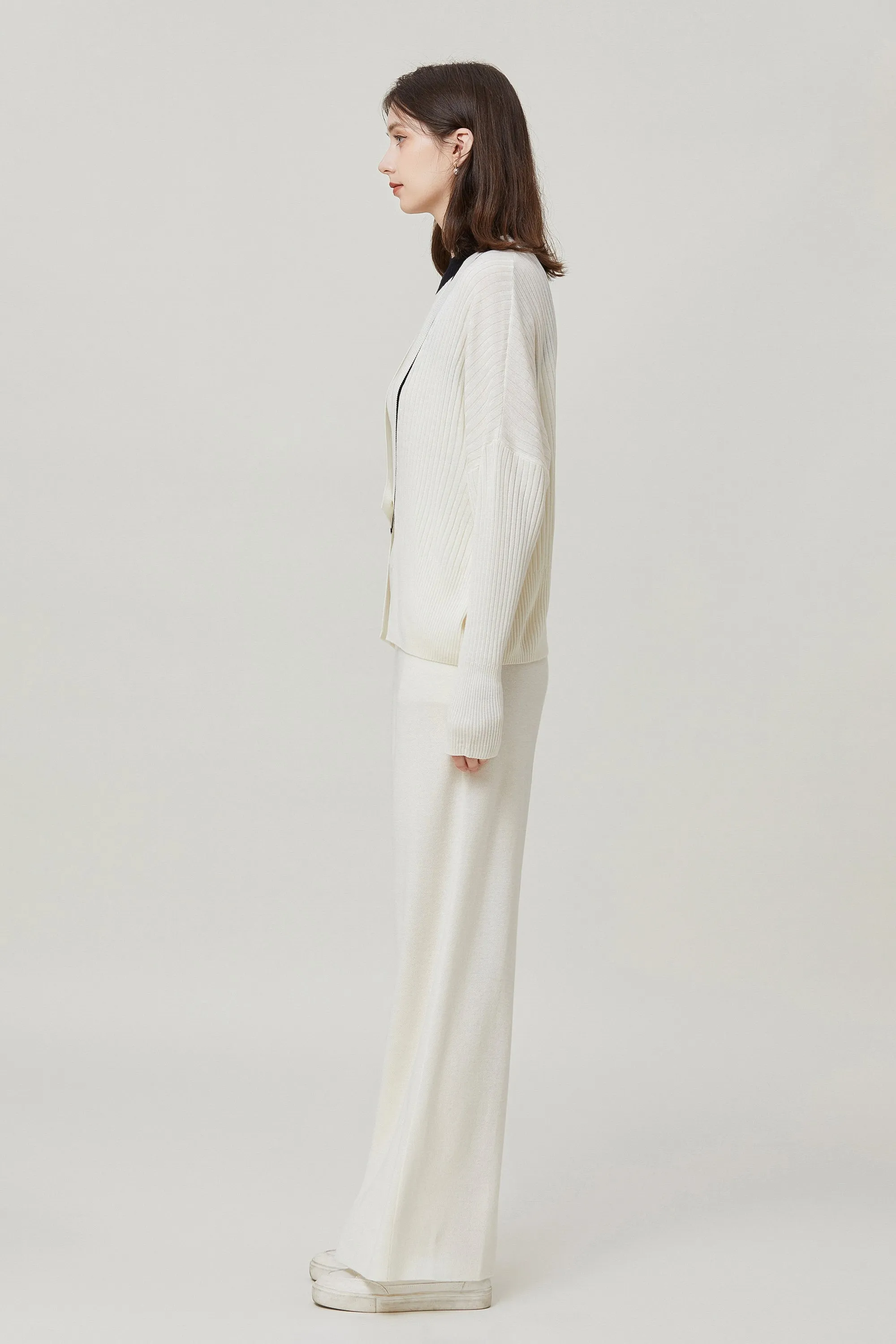 Sylphide | Sian White Wool Blend Pants