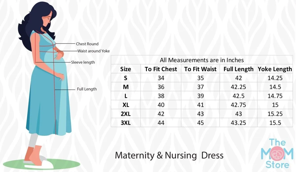 Teal Maternity and Nursing Drawstring Dress