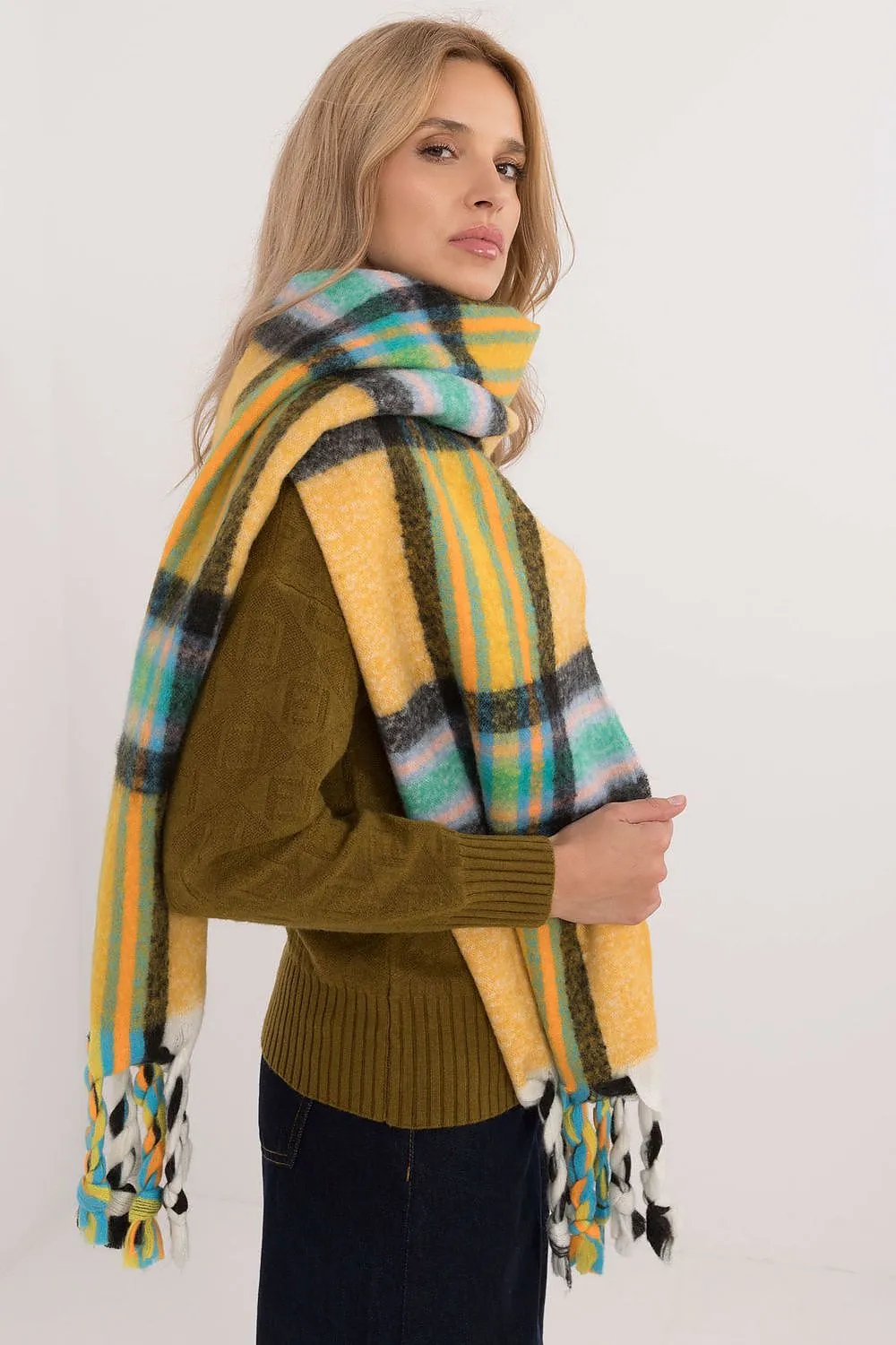 TEEK - Checkered Fringe Scarf