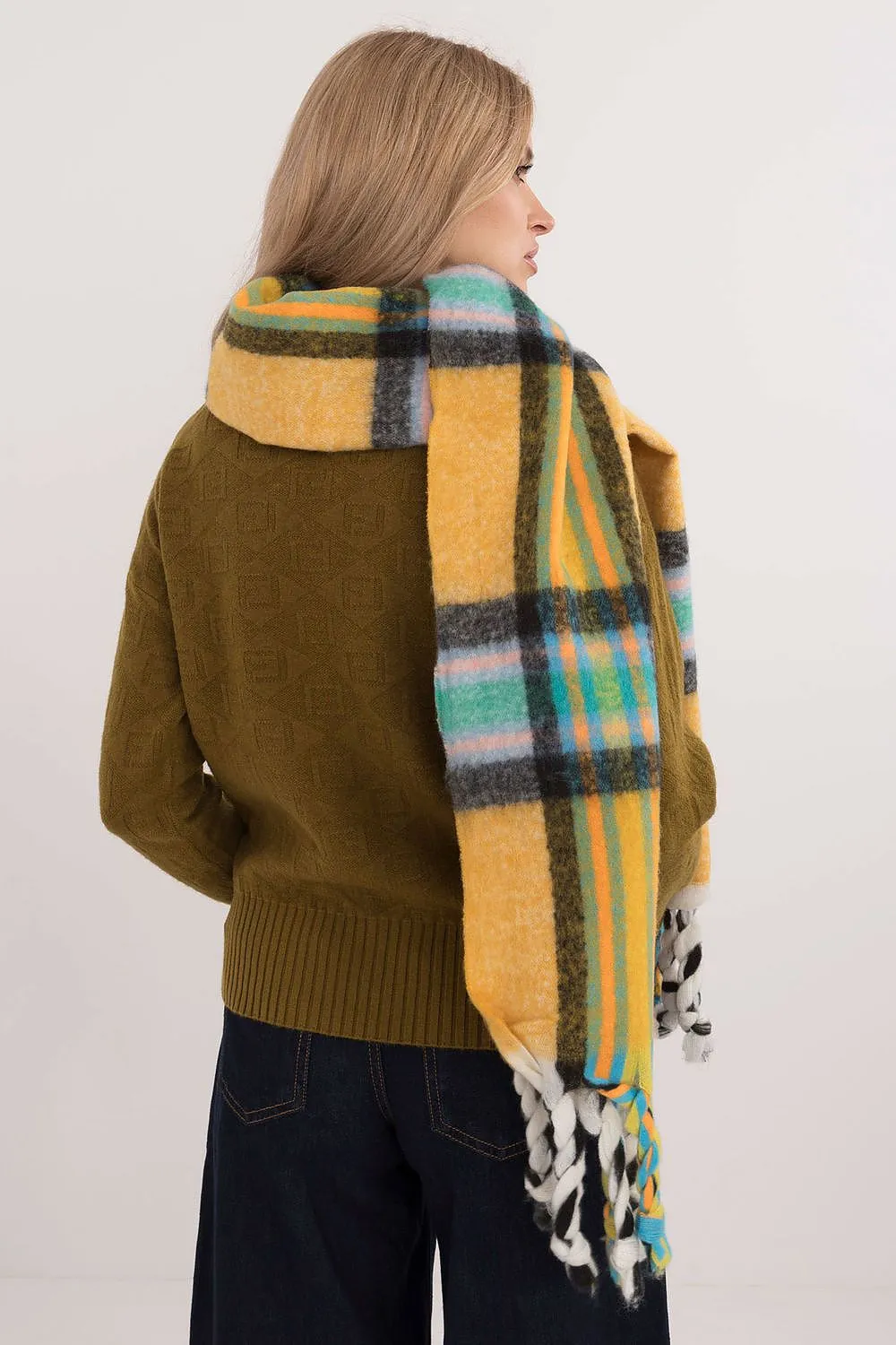 TEEK - Checkered Fringe Scarf