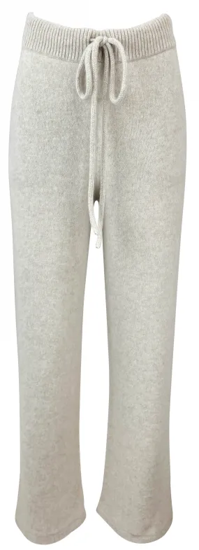 The Elder Statesman Cashmere Lounge Pants in Cream