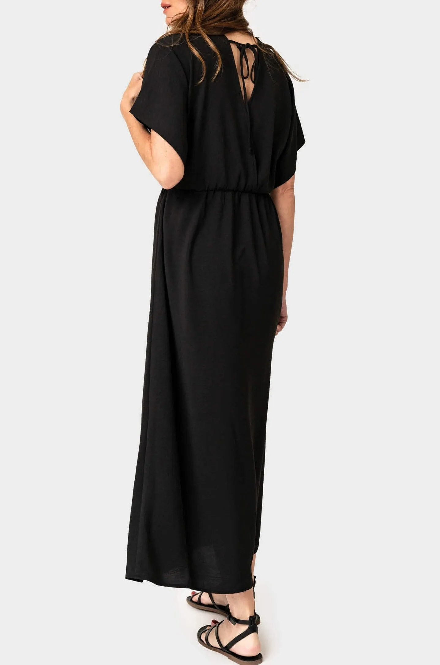 Tie Back Surplice Dress