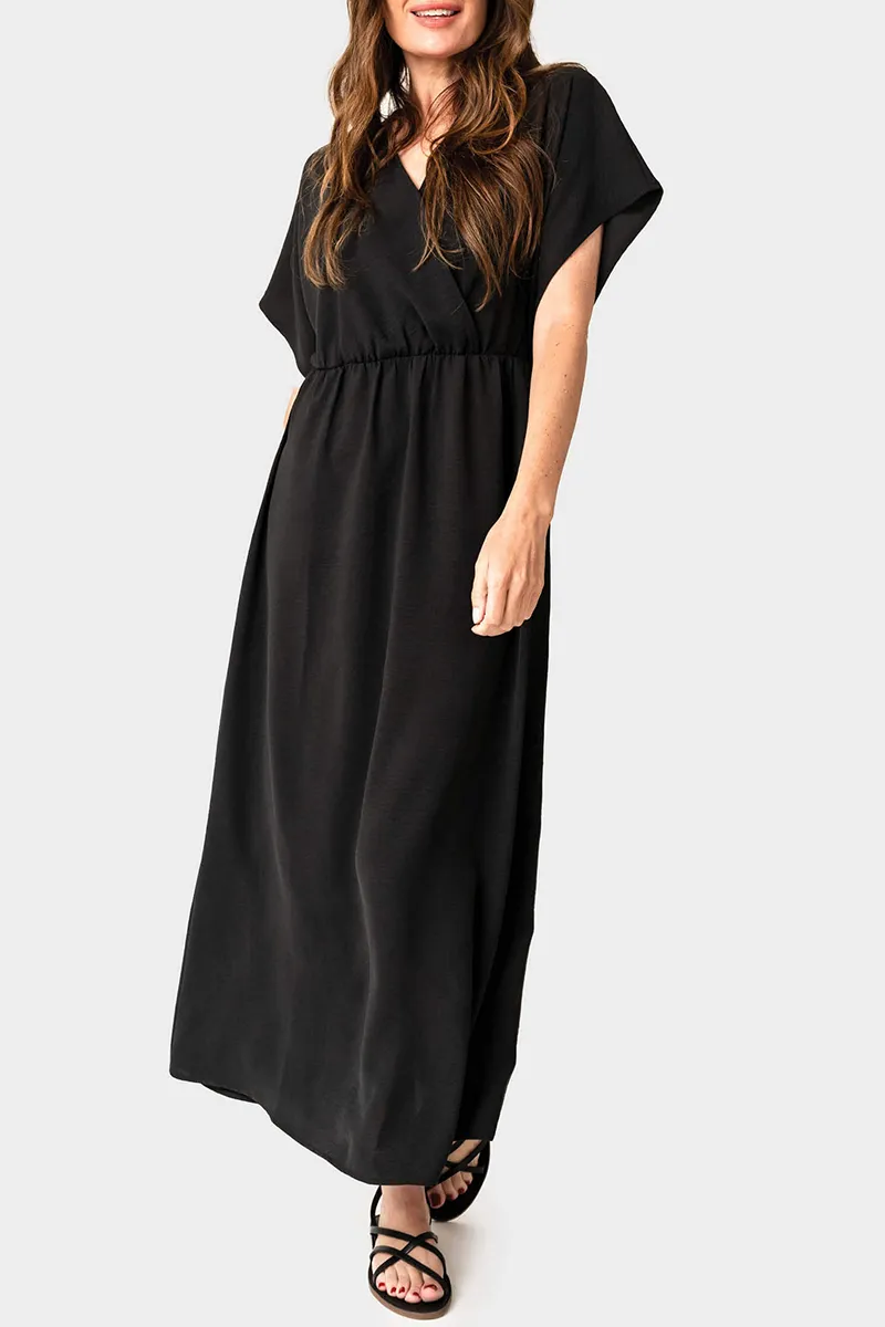 Tie Back Surplice Dress