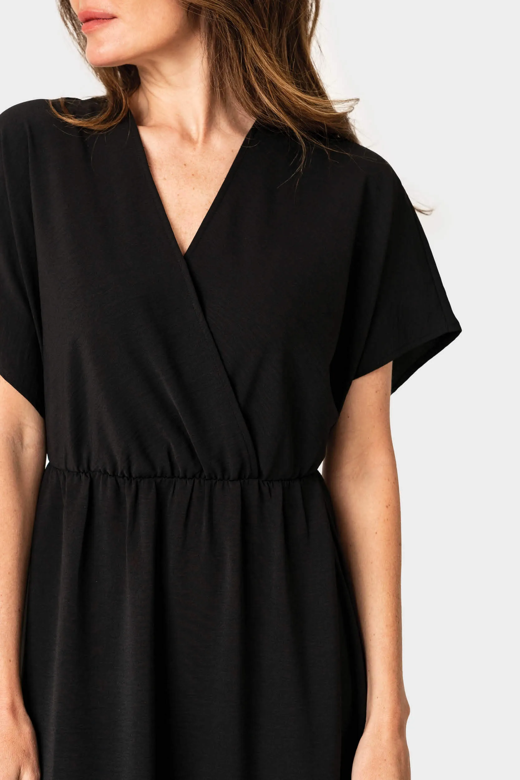 Tie Back Surplice Dress