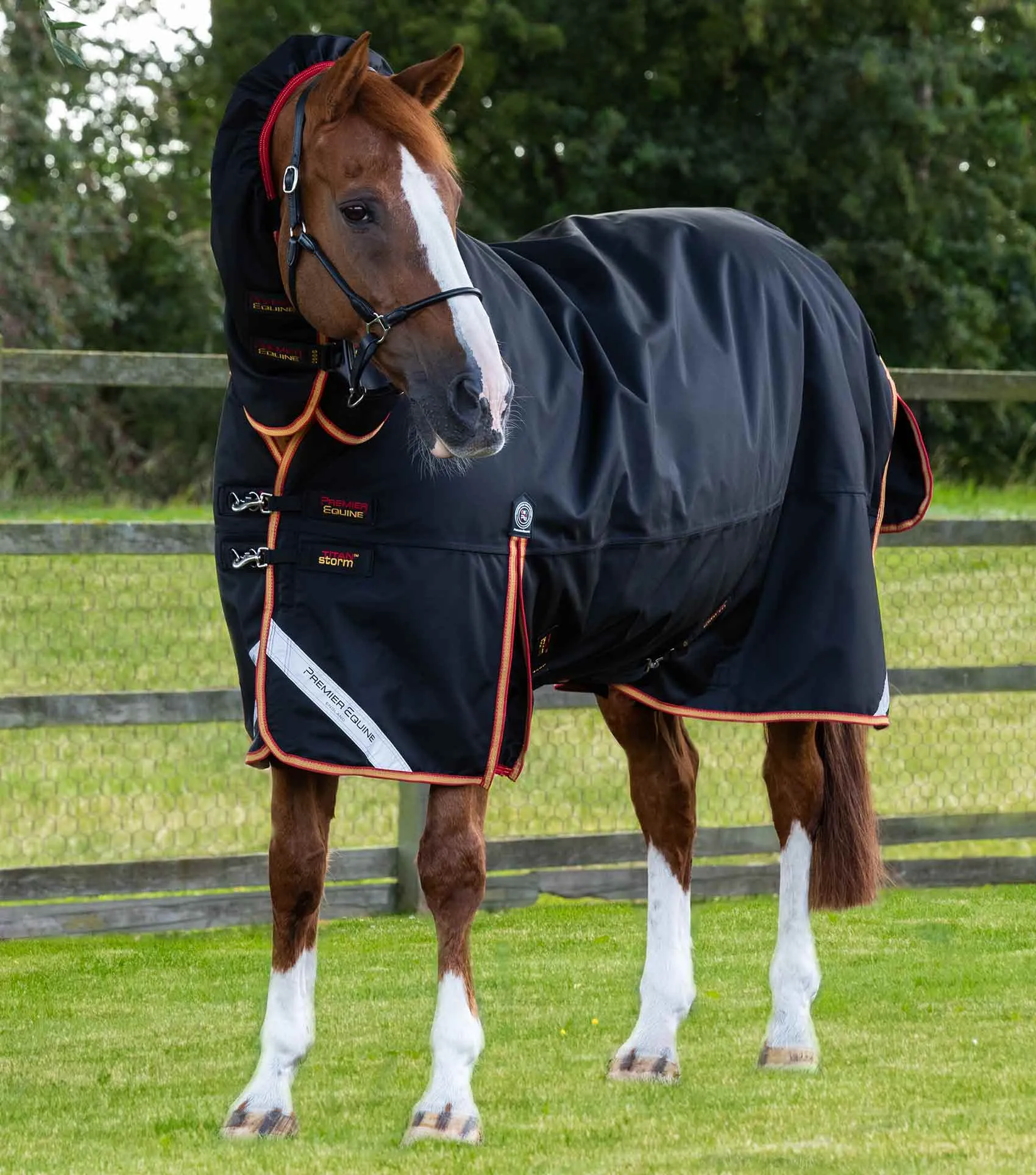 Titan Storm 450g Combo Turnout Rug with Snug-Fit Neck Black