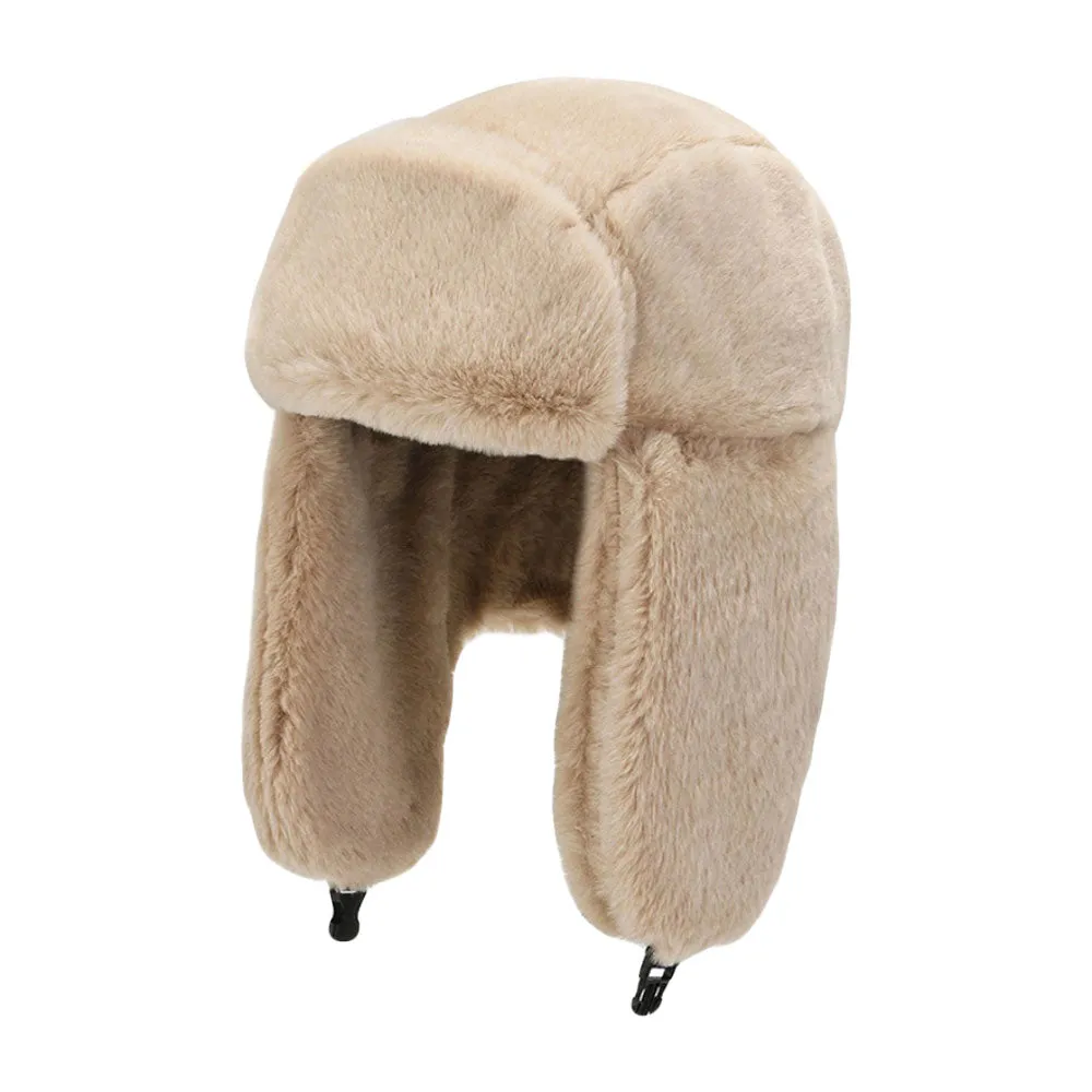 Trapper Russian Hat - Winter Fluffy Trooper Ski Ear Flap Cap - Soft Aviator Hats YZT0238