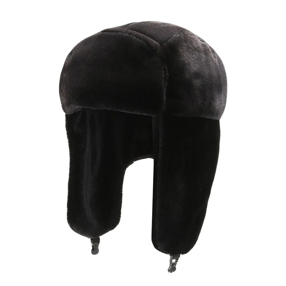 Trapper Russian Hat - Winter Fluffy Trooper Ski Ear Flap Cap - Soft Aviator Hats YZT0238