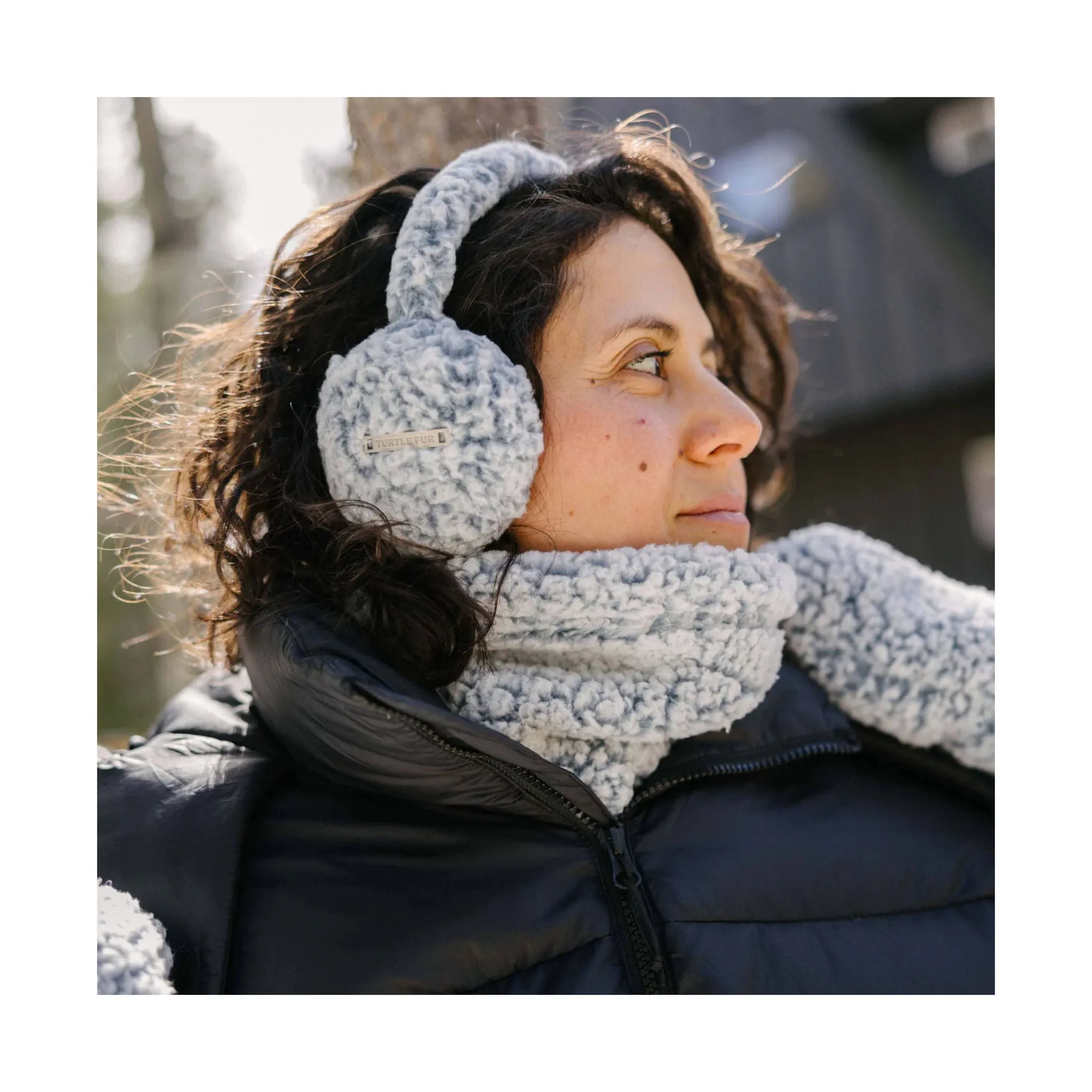 Turtle Fur Whiteout Ear Muffs - Blue Smoke