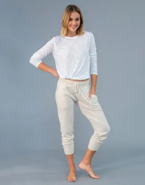 Un-Dyed Relaxed Pants in Cream