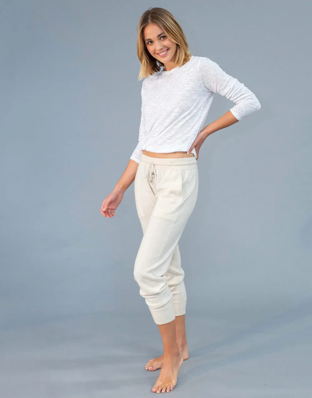 Un-Dyed Relaxed Pants in Cream