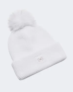 Under Armour Coldgear&#174; Infrared Halftime Ribbed Pom Unisex Training Beanie White 1373098-100