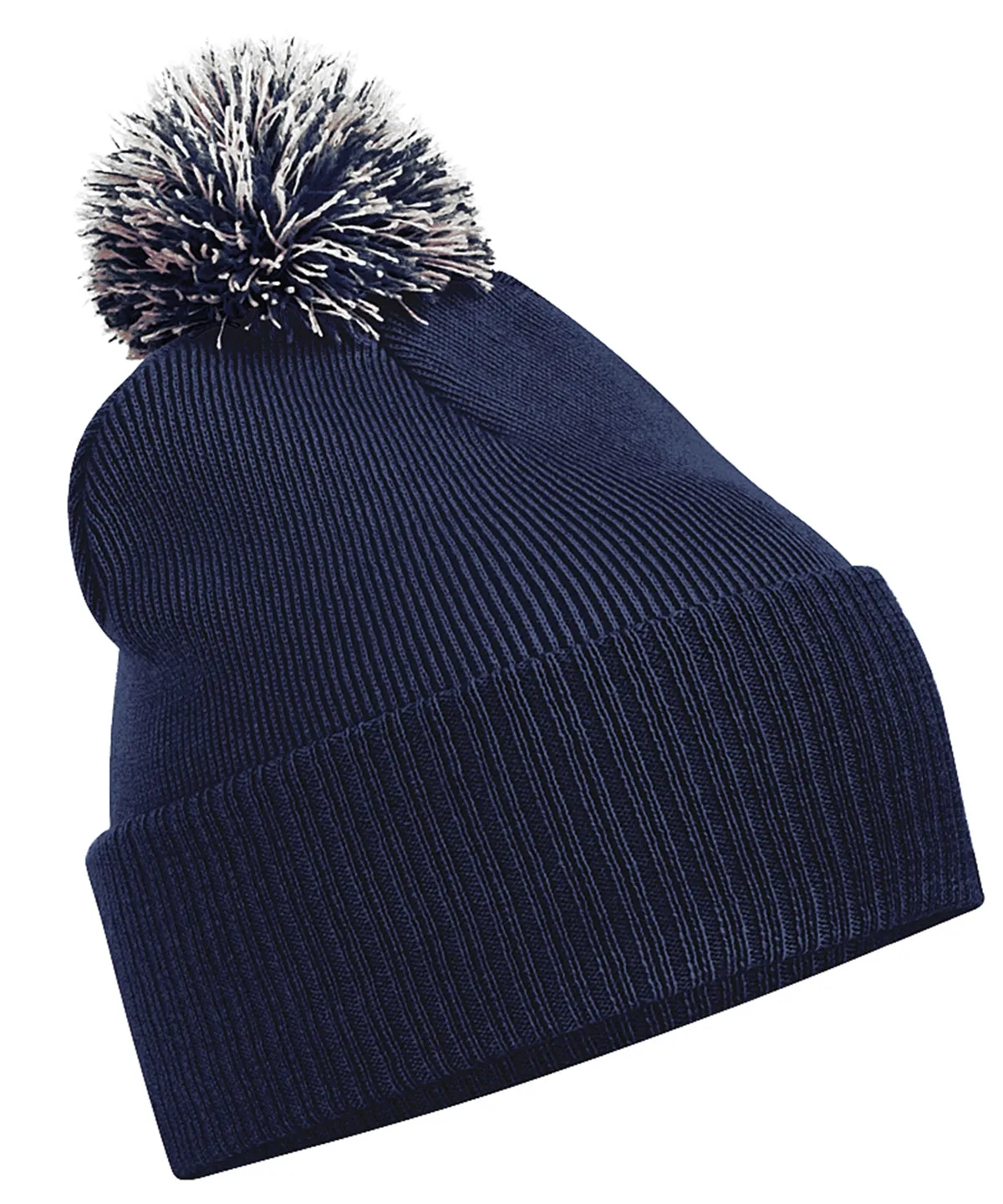 Unisex Beechfield Snowstar Rib Knit Acrylic Pom Beanie {BC450}