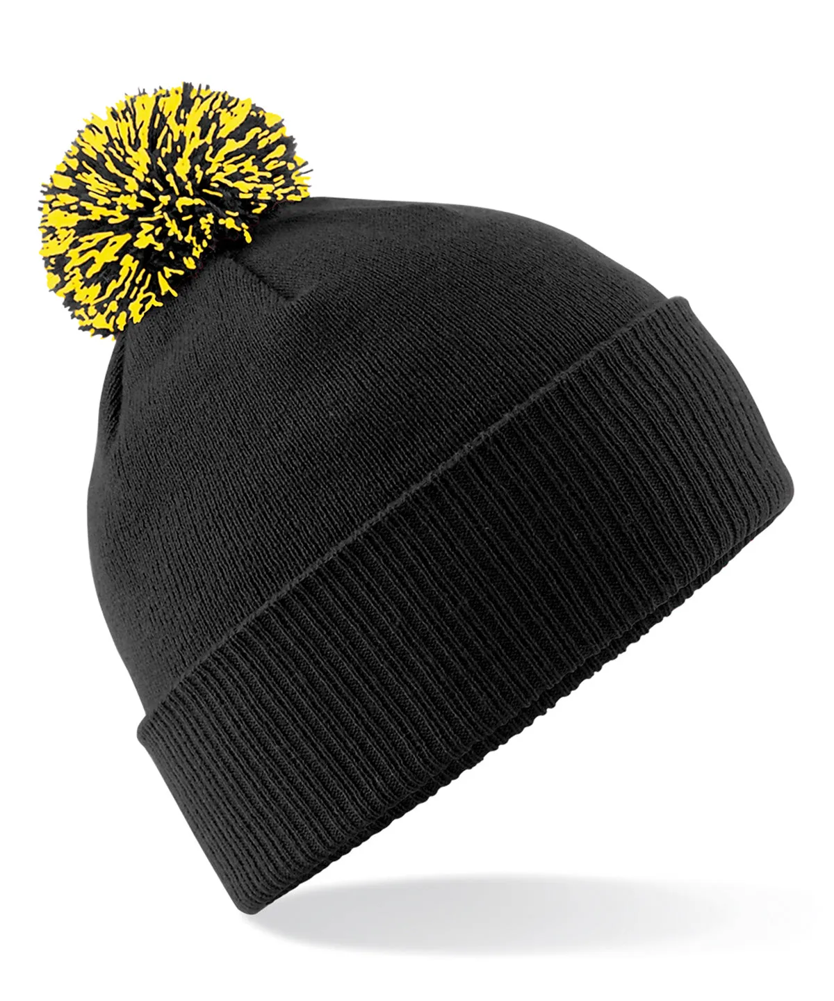 Unisex Beechfield Snowstar Rib Knit Acrylic Pom Beanie {BC450}