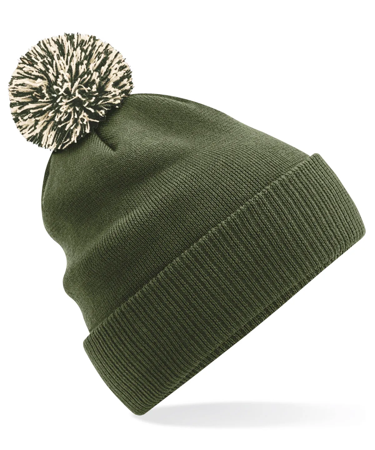 Unisex Beechfield Snowstar Rib Knit Acrylic Pom Beanie {BC450}