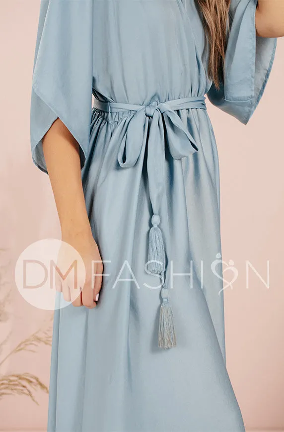 Venus Stone Blue Maxi - DM Exclusive - Nursing Friendly- Maternity Friendly - FINAL SALE