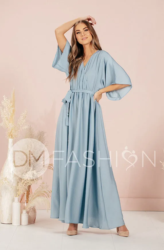 Venus Stone Blue Maxi - DM Exclusive - Nursing Friendly- Maternity Friendly - FINAL SALE