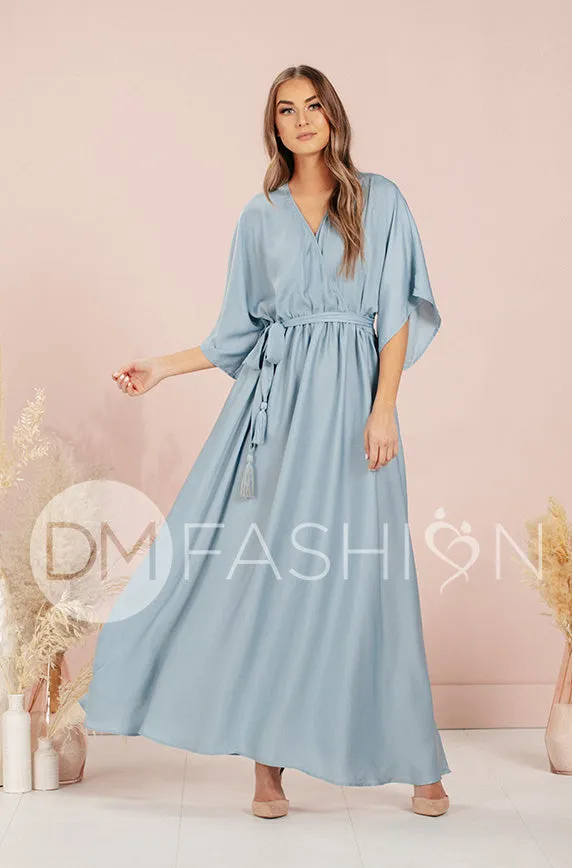 Venus Stone Blue Maxi - DM Exclusive - Nursing Friendly- Maternity Friendly - FINAL SALE