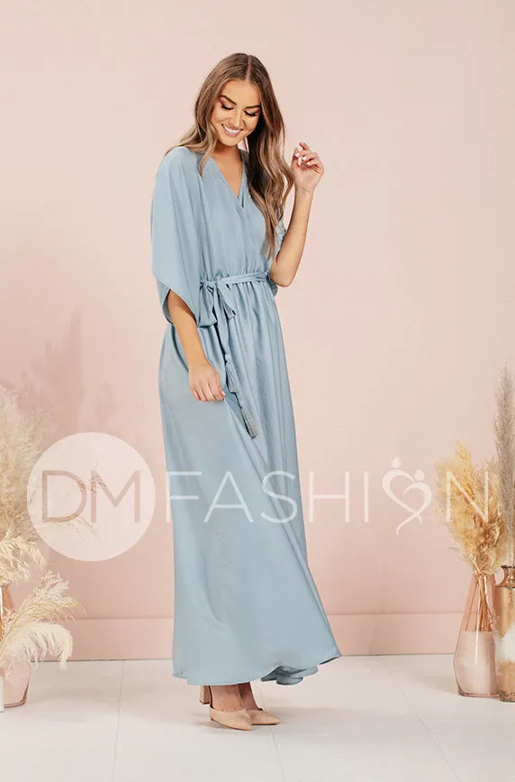 Venus Stone Blue Maxi - DM Exclusive - Nursing Friendly- Maternity Friendly - FINAL SALE