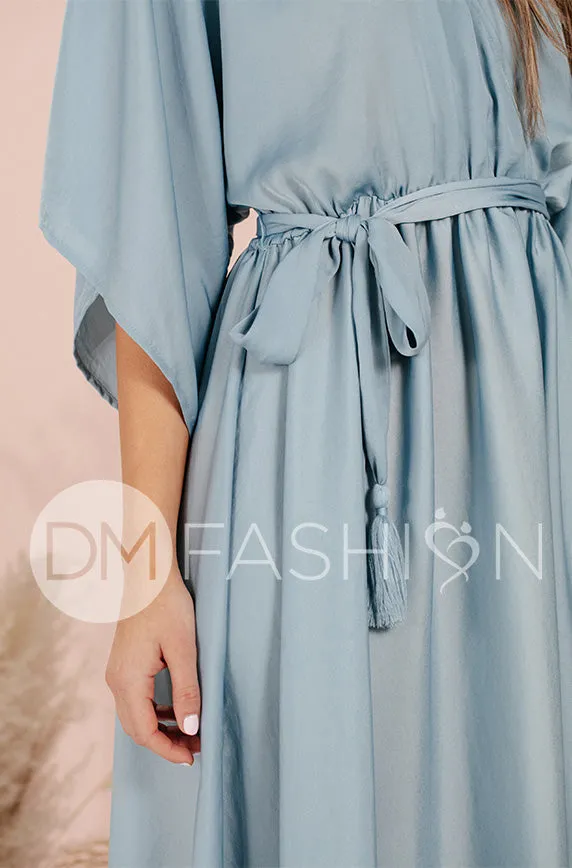 Venus Stone Blue Maxi - DM Exclusive - Nursing Friendly- Maternity Friendly - FINAL SALE