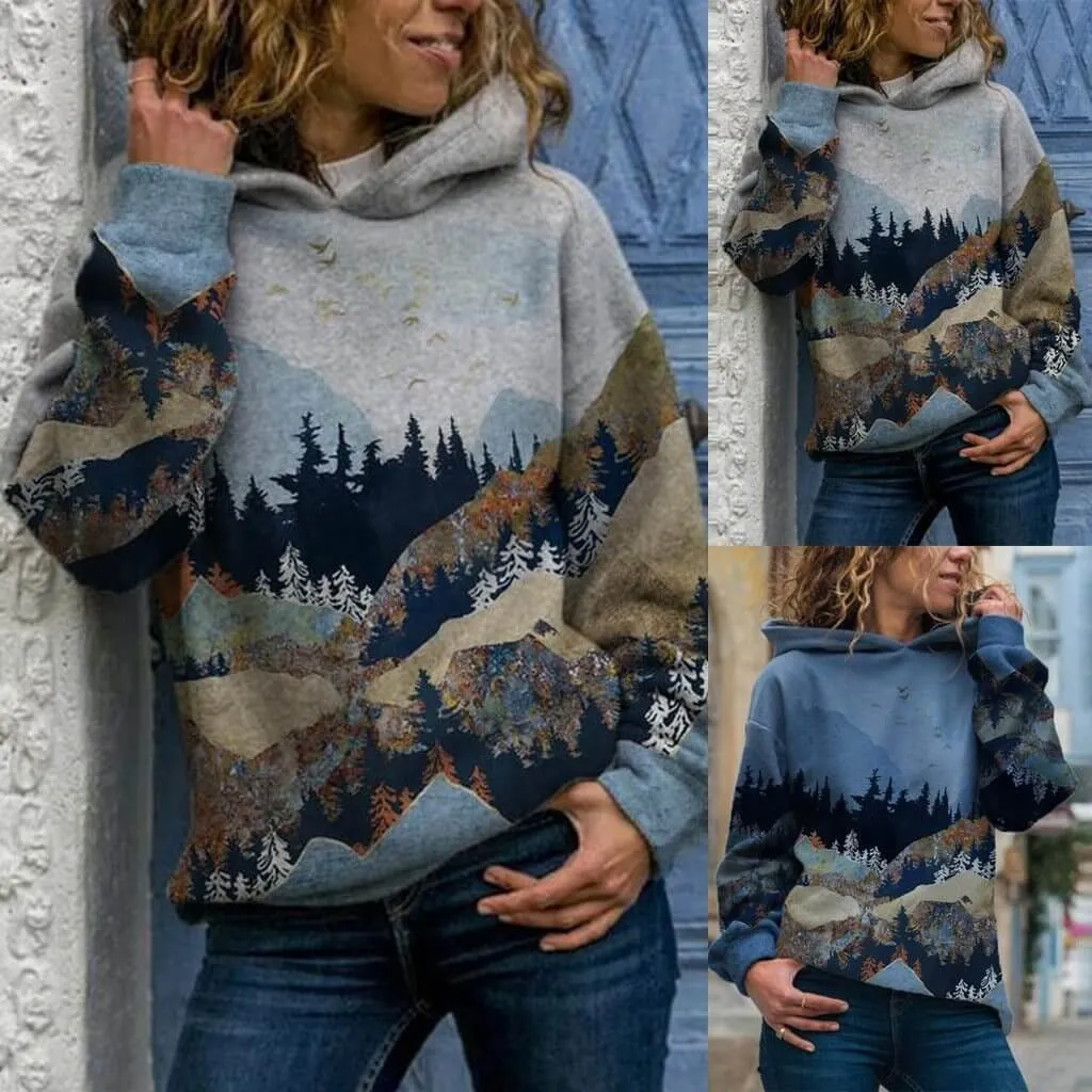 Vintage Stylish Mountain Hoodie