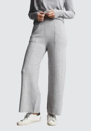 Wide Leg Cashmere Trouser | Foggy