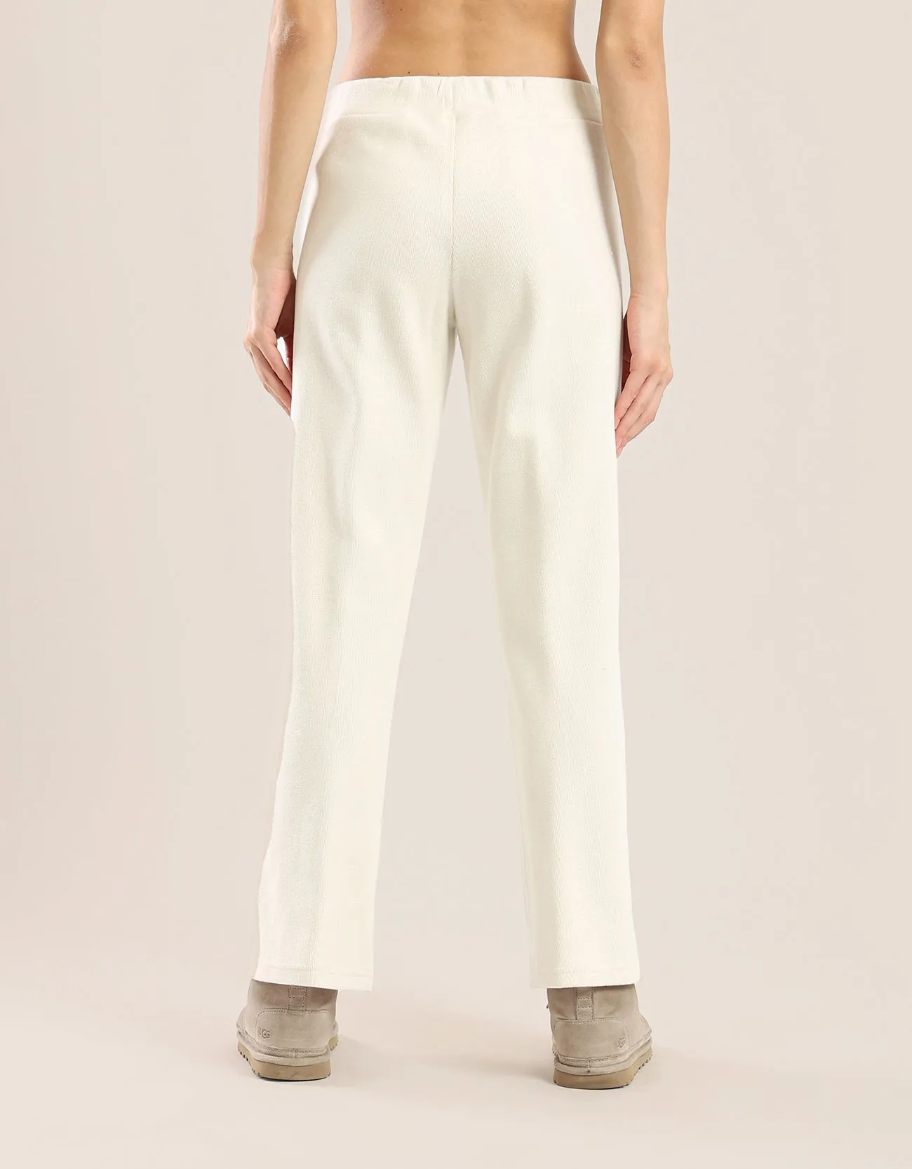 Wide leg pants in faux cashmere